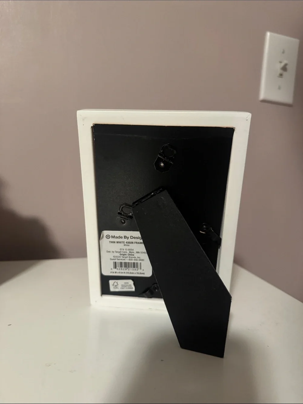 4x6 Made By Design White Wood Picture Frame